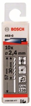 Свёрла по металлу HSS-G Standardline, DIN 338 2,4 x 30 x 57 mm 2608585477